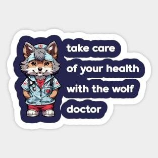 Mr. wolf doctor Sticker